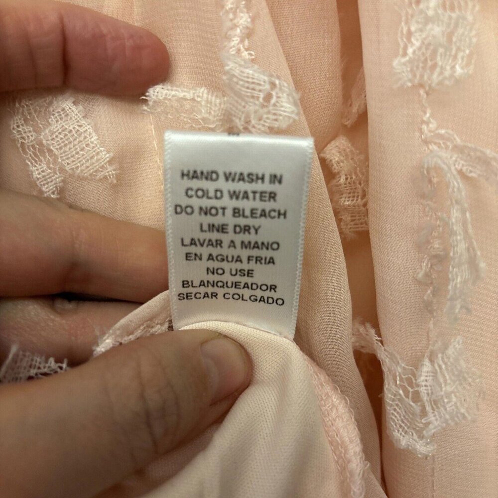 Women's Pink Dreams Ruffle Cocktail Dress. Size M. Adjustable Straps. Lined. - Picture 8 of 8
